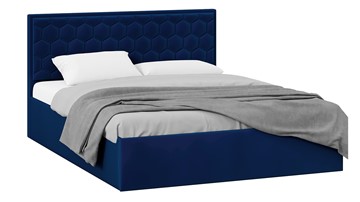 Кровать 2-спальная с подъемным механизмом Порто (Велюр Confetti Blue) без заглушины в Сарапуле