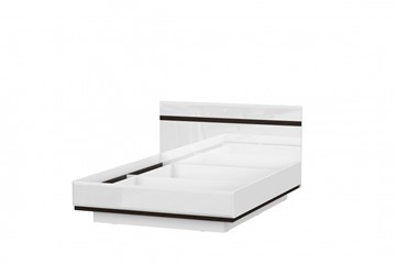 Кровать в спальню Соло универсальная 1,6х2,0, белый/белый глянец/венге в Сарапуле - предосмотр