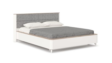 Кровать спальная Стефания 1600 с кроватным основанием ЛД 413.150, Дуб Маувелла PR/Белый в Сарапуле