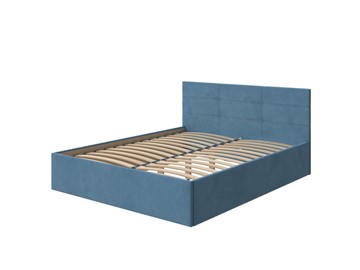Кровать 2-спальная Vector Plus 160х200, Велюр (Monopoly Прованский синий (792)) в Глазове