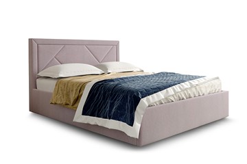Кровать с механизмом двуспальная Сиеста1600, Велюр Альба розовый в Сарапуле