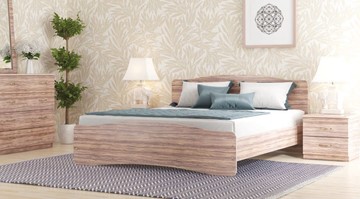 Кровать двуспальная СВ-Стиль Лира, 160х200 с основанием, сонома в Сарапуле
