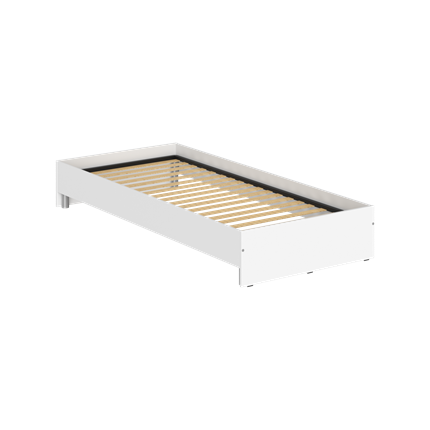 Кровать без изголовья KANN KBW 209 2040х940х300 мм. Белый в Сарапуле - изображение