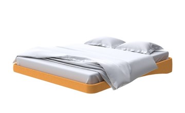 Кровать двуспальная парящая 180х200, Велюр (Scandi Cotton 18 Шафран) в Ижевске