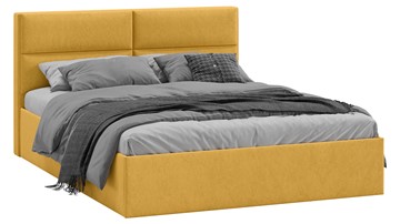 Кровать с мягким изголовьем Глосс Тип 1 (Микровелюр Wellmart Yellow) в Сарапуле