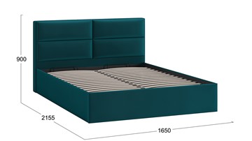 Кровать с подъемным механизмом Глосс Тип 1 (Велюр Confetti Izumrud) в Глазове - предосмотр 1