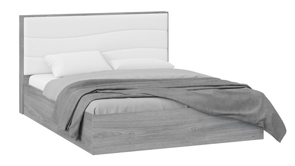 Кровать с подъемным механизмом Миранда тип 1 (Дуб Гамильтон/Белый глянец) в Сарапуле - изображение