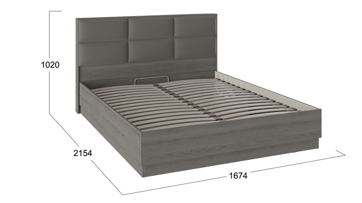 Кровать с подъемным механизмом с мягким изголовьем Либерти, Хадсон/Ткань Грей СМ-297.01.002 в Сарапуле - изображение 2