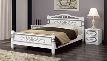 Спальная кровать Карина-5 (Белый Жемчуг) 90х200 в Глазове