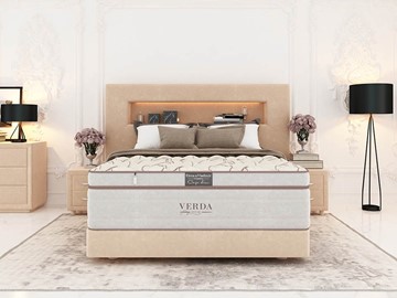 Кровать 2-спальная Smart Compact/Podium M 160х200, Флок (Велсофт Бежевый) в Ижевске