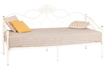 Спальная кровать Federica (mod. AT-881) дерево гевея/металл, 90*200 см (Day bed), Белый (butter white) в Глазове