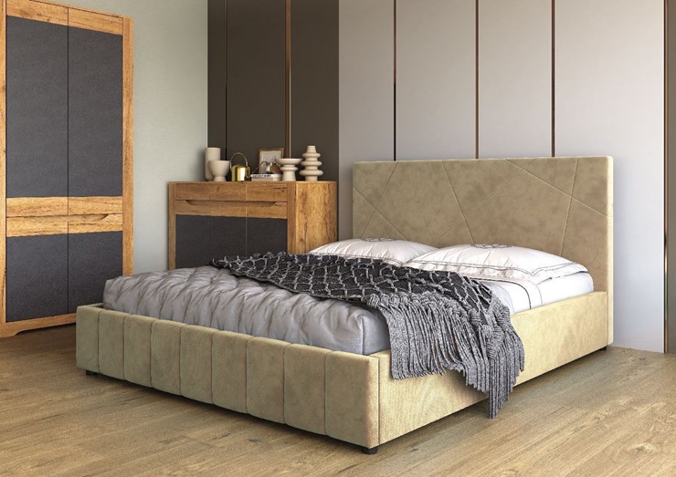 Кровать 1,5-спальная Нельсон Абстракция 120х200 (вариант 3) без основания в Сарапуле - изображение 1