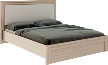 Двуспальная кровать Глэдис М31 (Шимо светлый/Белый текстурный) в Глазове