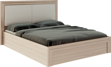 Двуспальная кровать с механизмом Глэдис М32 (Шимо светлый/Белый текстурный) в Глазове - предосмотр