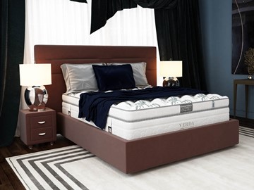 Кровать двуспальная Modern/Island M 180х200, Флок (Велсофт Спелая слива) в Сарапуле