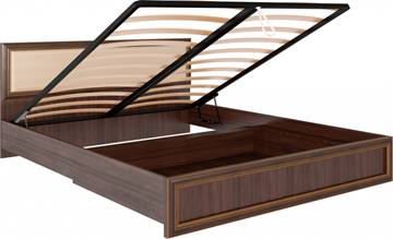 Кровать с подъемным механизмом Беатрис М11 с мягким изголовьем (Орех Гепланкт) в Глазове