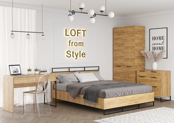 Набор мебели для спальни Loft, Дуб крафт золотой в Глазове - изображение