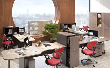 Набор мебели в офис Xten для двух сотрудников с тумбочками в Сарапуле - предосмотр 5