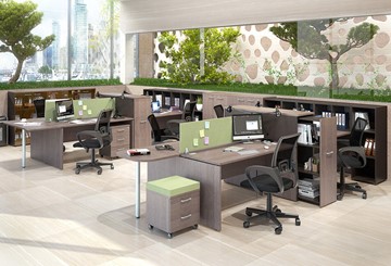 Набор мебели в офис Xten для двух сотрудников с тумбочками в Глазове - предосмотр 1