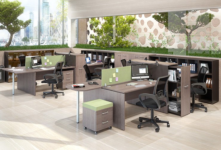 Офисный комплект мебели Xten в опенспэйс для четырех сотрудников в Сарапуле - изображение 1