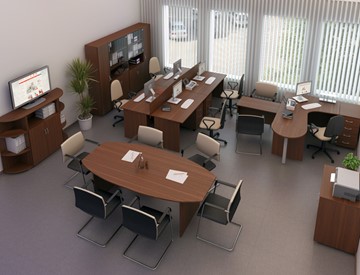 Набор мебели в офис Комфорт №3 (французский орех) в Ижевске