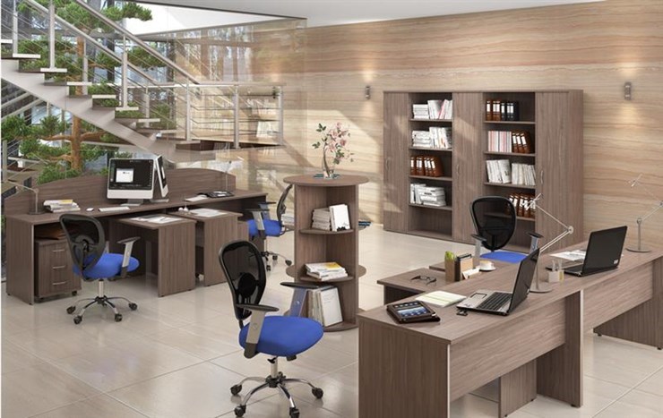 Офисный комплект мебели IMAGO книжные шкафы, 4 рабочих места в Сарапуле - изображение