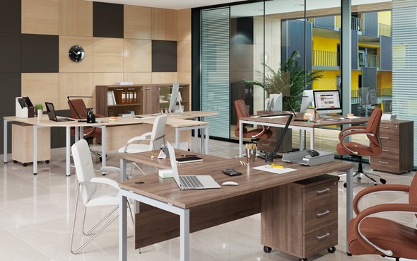 Комплект офисной мебели Xten S 1 - один стол с приставным брифингом в Сарапуле - изображение
