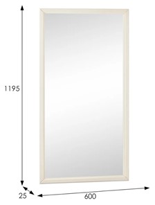Настенное зеркало Ника (Слоновая кость) 119,5 см x 60 см в Сарапуле - предосмотр 3