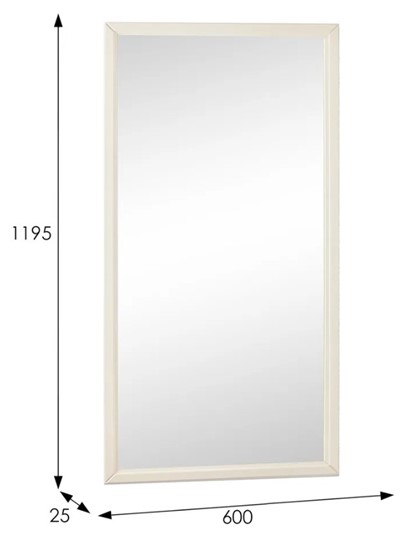 Настенное зеркало Ника (Слоновая кость) 119,5 см x 60 см в Сарапуле - изображение 3
