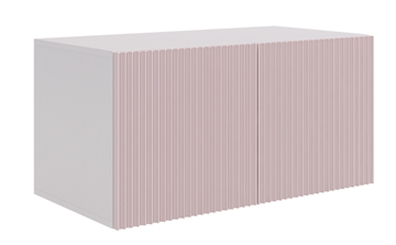 Антресоль двухдверная Зефир 118.01 (белое дерево/пудра розовая (эмаль)) в Глазове