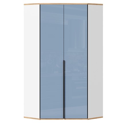 Угловой детский шкаф Урбан 528.060, белый/капри синий в Глазове - изображение
