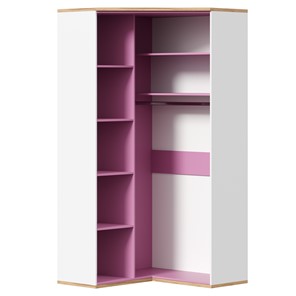 Угловой шкаф детский Урбан 528.060, белый/розовый в Сарапуле - предосмотр 3
