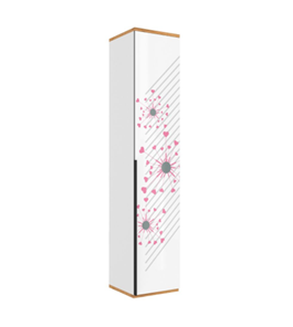 Шкаф одностворчатый Урбан 528.040, белый/розовый в Сарапуле