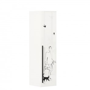 Шкаф 1-створчатый Джоли Тип 2 ЛД 535.020, Серый шелк в Сарапуле