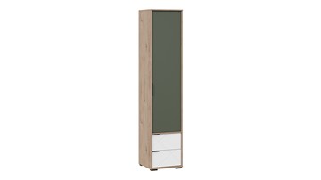 Шкаф для белья комбинированный Лео ТД-410.07.21 (Гикори джексон/Белый матовый/Дымчатый зеленый) в Сарапуле