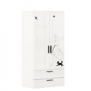 2-створчатый шкаф комбинированный Джоли ЛД 535.040, Серый шелк в Глазове