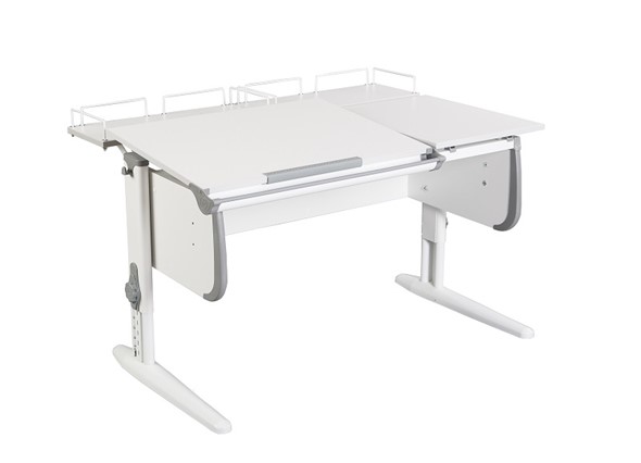 Детский стол-трансформер 1/75-40 (СУТ.25) + Polka_z 1/600 (2шт) белый/белый/Серый в Сарапуле - изображение