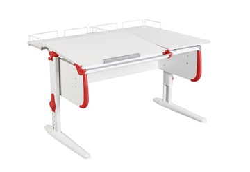Растущий стол 1/75-40 (СУТ.25) + Polka_z 1/600 (2шт) белый/серый/Красный в Глазове