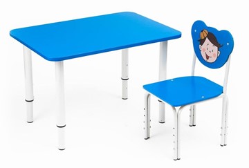Растущий стол Кузя (Синий,Серый) в Сарапуле - предосмотр 1
