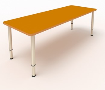 Детский стол 2-местный  (по одну сторону столешн.) СДО-2 (0-3) оранжевый (МДФ) в Глазове