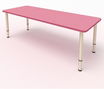 Стол для детей 2-местный  (по одну сторону столешн.) СДО-2 (0-3) розовый (МДФ) в Сарапуле