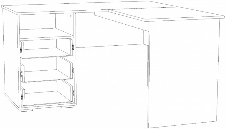 Письменный стол Банни НМ 041.41, Меренга/Макарун/Белый/Дуб сонома в Сарапуле - изображение 2
