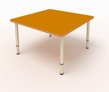 Детский стол 4-местный 70х70 ЛДСП Оранжевый в Сарапуле