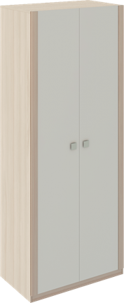 Шкаф двухстворчатый Глэдис М22 (Шимо светлый/Белый текстурный) в Сарапуле - изображение