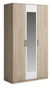 Шкаф 3 двери Светлана, с зеркалом, белый/дуб сонома в Воткинске