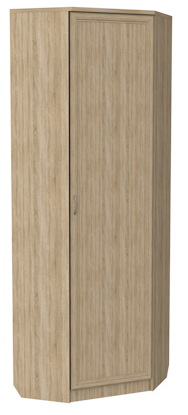 Шкаф распашной 402 угловой со штангой, цвет Дуб Сонома в Сарапуле - изображение