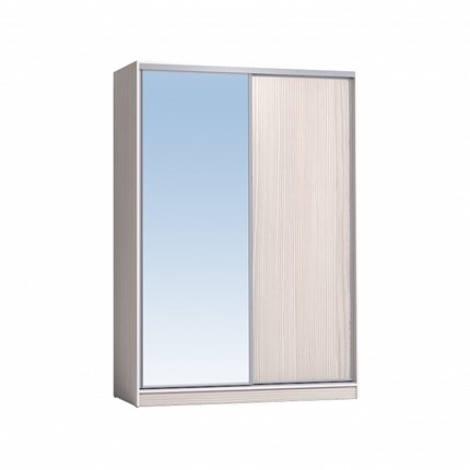 Шкаф 2-х дверный 1600 Домашний Зеркало/ЛДСП, Бодега светлый в Глазове - изображение