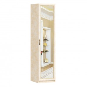 Распашной шкаф Александрия с зеркалом ЛД 625.042, Рустика/Кожа Ленто в Сарапуле