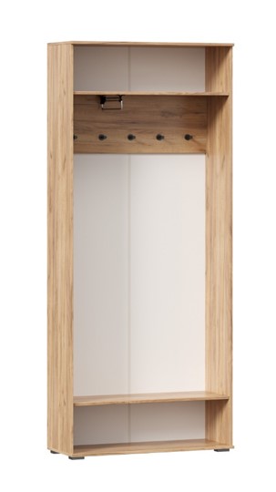 Шкаф двухстворчатый Фиджи с декоративными накладками 659.310, Дуб Золотой/Белый в Глазове - изображение 2