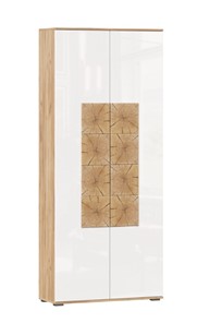 Шкаф двухстворчатый Фиджи с декоративными накладками 659.310, Дуб Золотой/Белый в Сарапуле